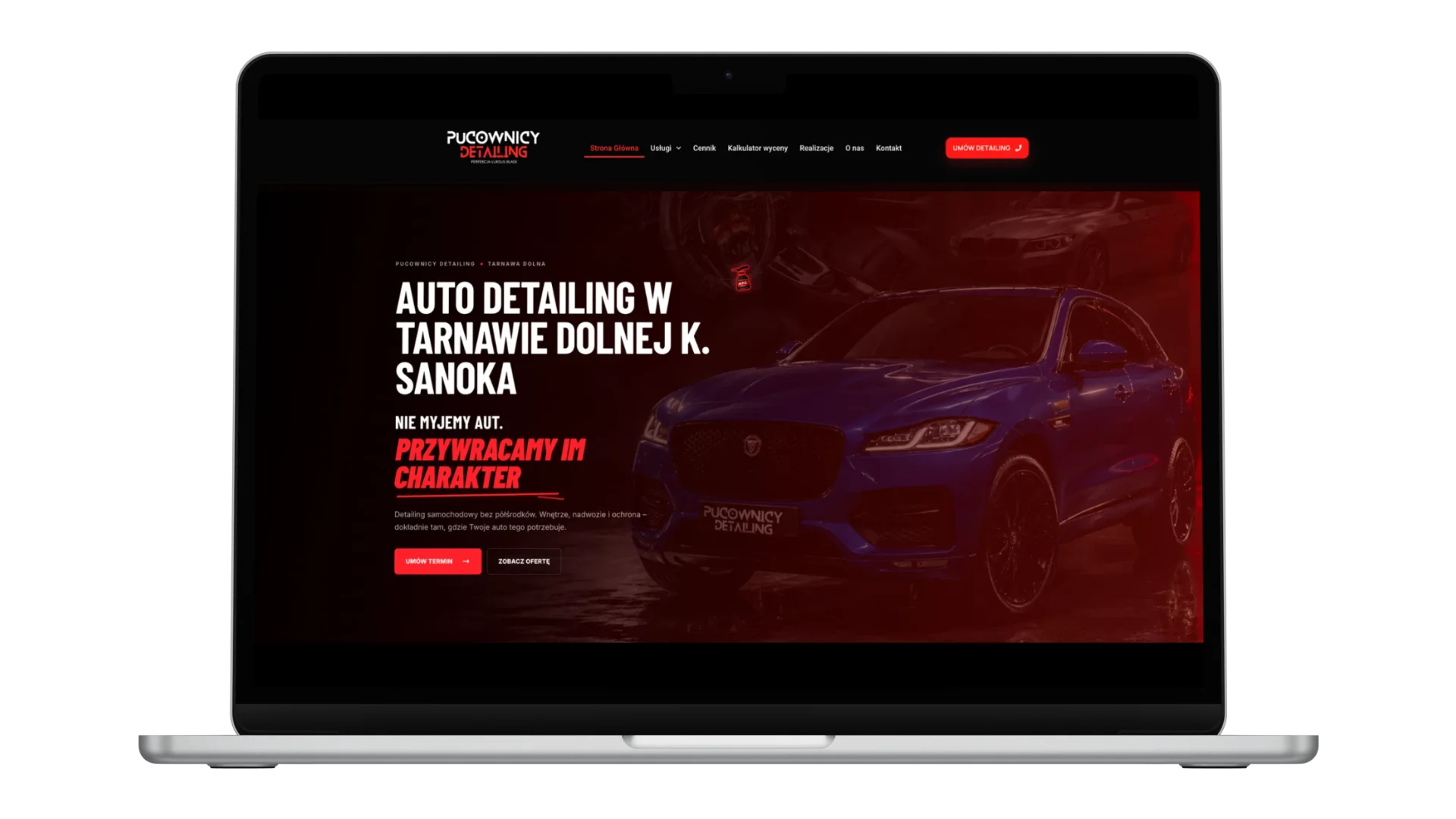 Realizacja strony internetowej dla studia detailingowego