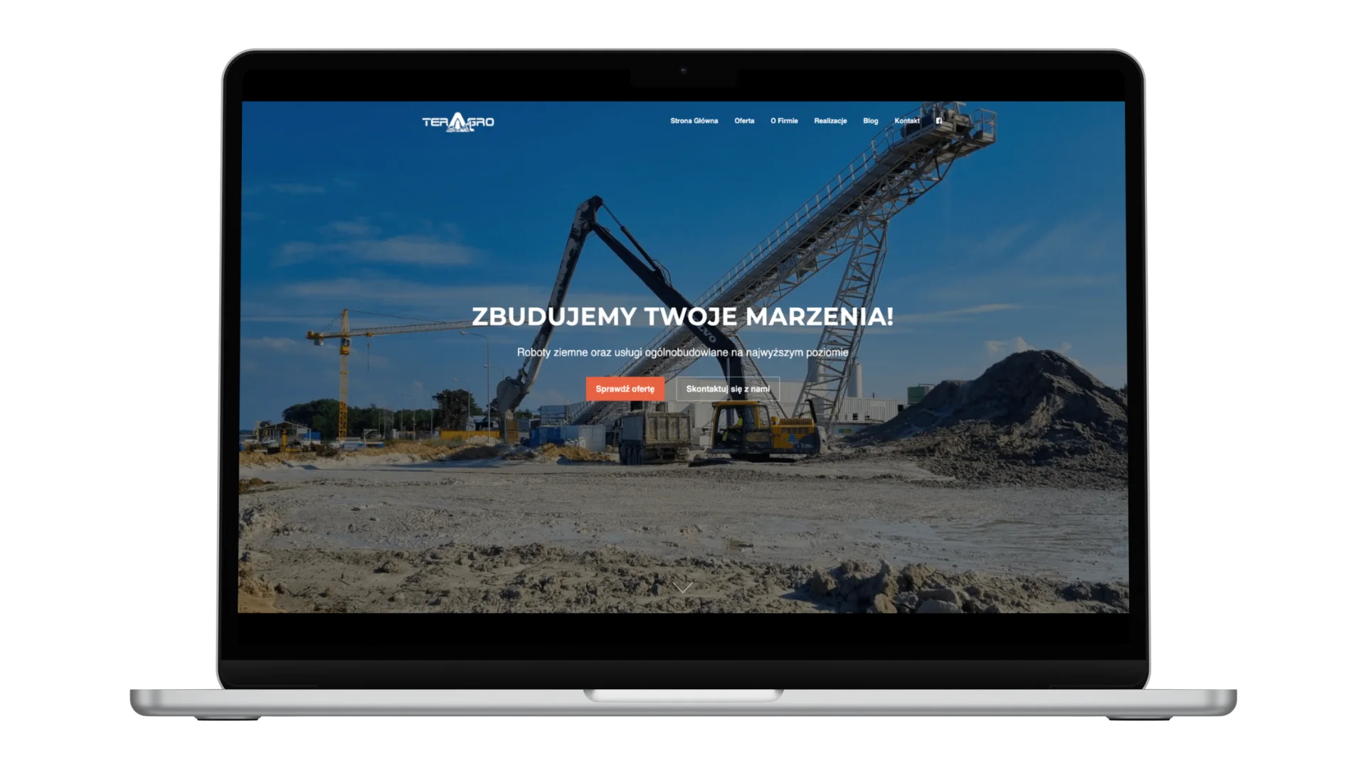 Strona internetowa dla firmy od robót ziemnych
