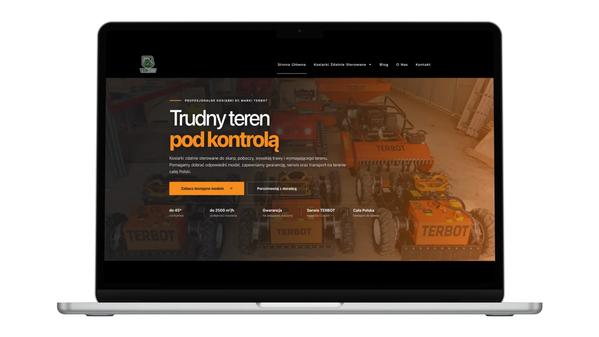 Realizacja strony internetowej dla sprzedawcy kosiarek RC